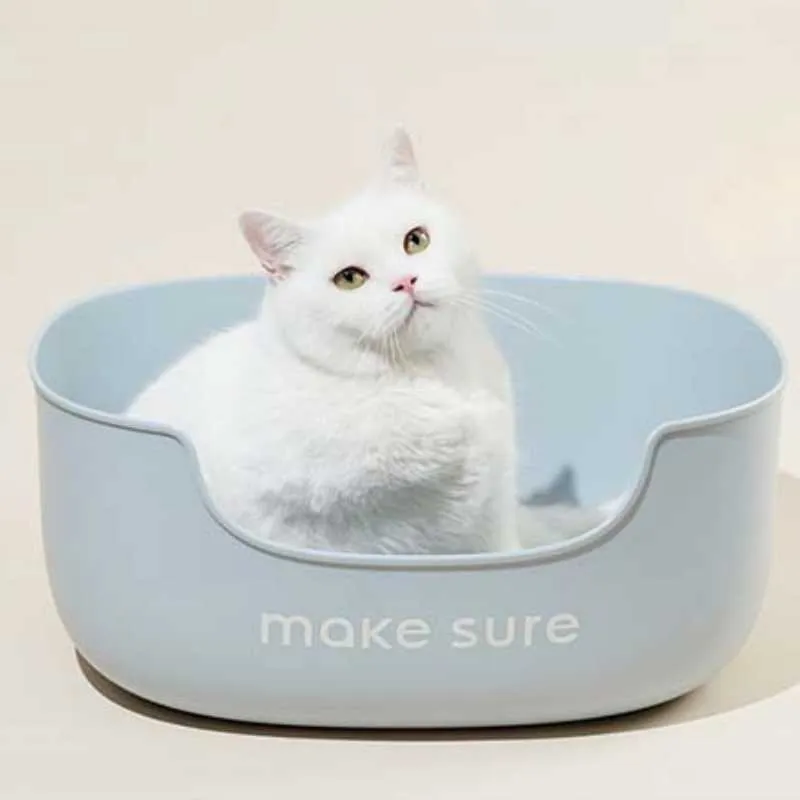 MS Leak-Proof Cat Litter Box with Mat & Scoop