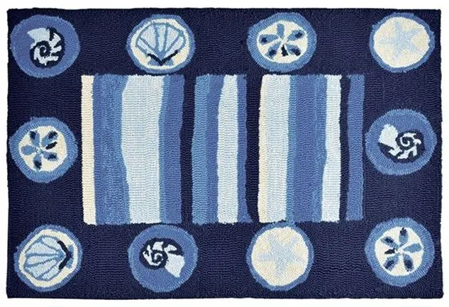 Ocean Tides Hand-Hooked Indoor/Outdoor Rugs