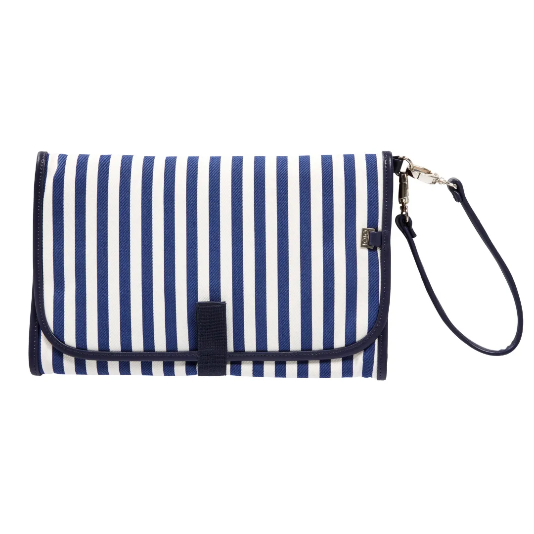 OiOi Change Clutch navy white stripe