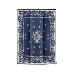 Oriental Blue & White Traditional Foldable Waterproof Large Camping Mat - 270x360 CM