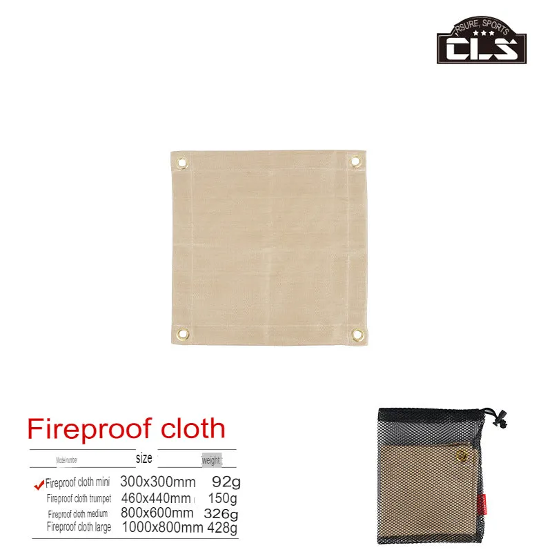 Outdoor Camping Fireproof Cloth Picnic Barbecue Insulation Mat Flame Retardant High Temperature Fire Extinguishing Blanket Fiberglass Flame Retardant Cloth