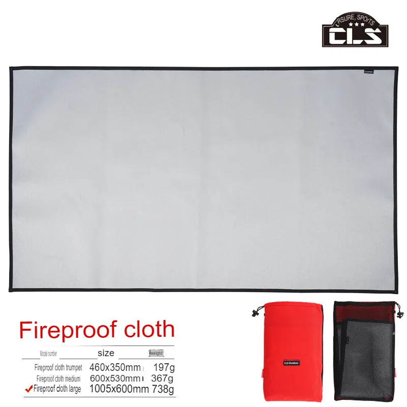 Outdoor Camping Fireproof Cloth Picnic Barbecue Insulation Mat Flame Retardant High Temperature Fire Extinguishing Blanket Fiberglass Flame Retardant Cloth