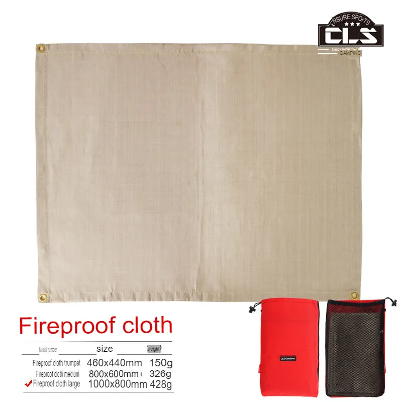 Outdoor Camping Fireproof Cloth Picnic Barbecue Insulation Mat Flame Retardant High Temperature Fire Extinguishing Blanket Fiberglass Flame Retardant Cloth