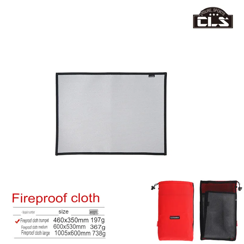 Outdoor Camping Fireproof Cloth Picnic Barbecue Insulation Mat Flame Retardant High Temperature Fire Extinguishing Blanket Fiberglass Flame Retardant Cloth