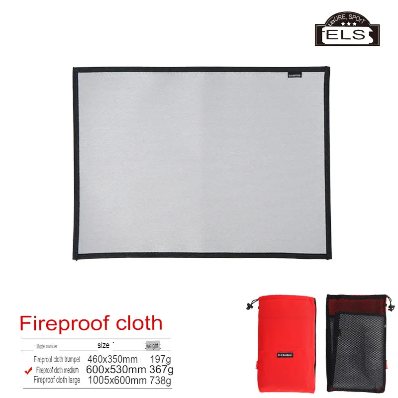 Outdoor Camping Fireproof Cloth Picnic Barbecue Insulation Mat Flame Retardant High Temperature Fire Extinguishing Blanket Fiberglass Flame Retardant Cloth