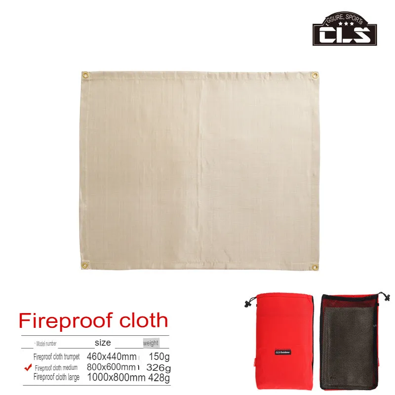 Outdoor Camping Fireproof Cloth Picnic Barbecue Insulation Mat Flame Retardant High Temperature Fire Extinguishing Blanket Fiberglass Flame Retardant Cloth