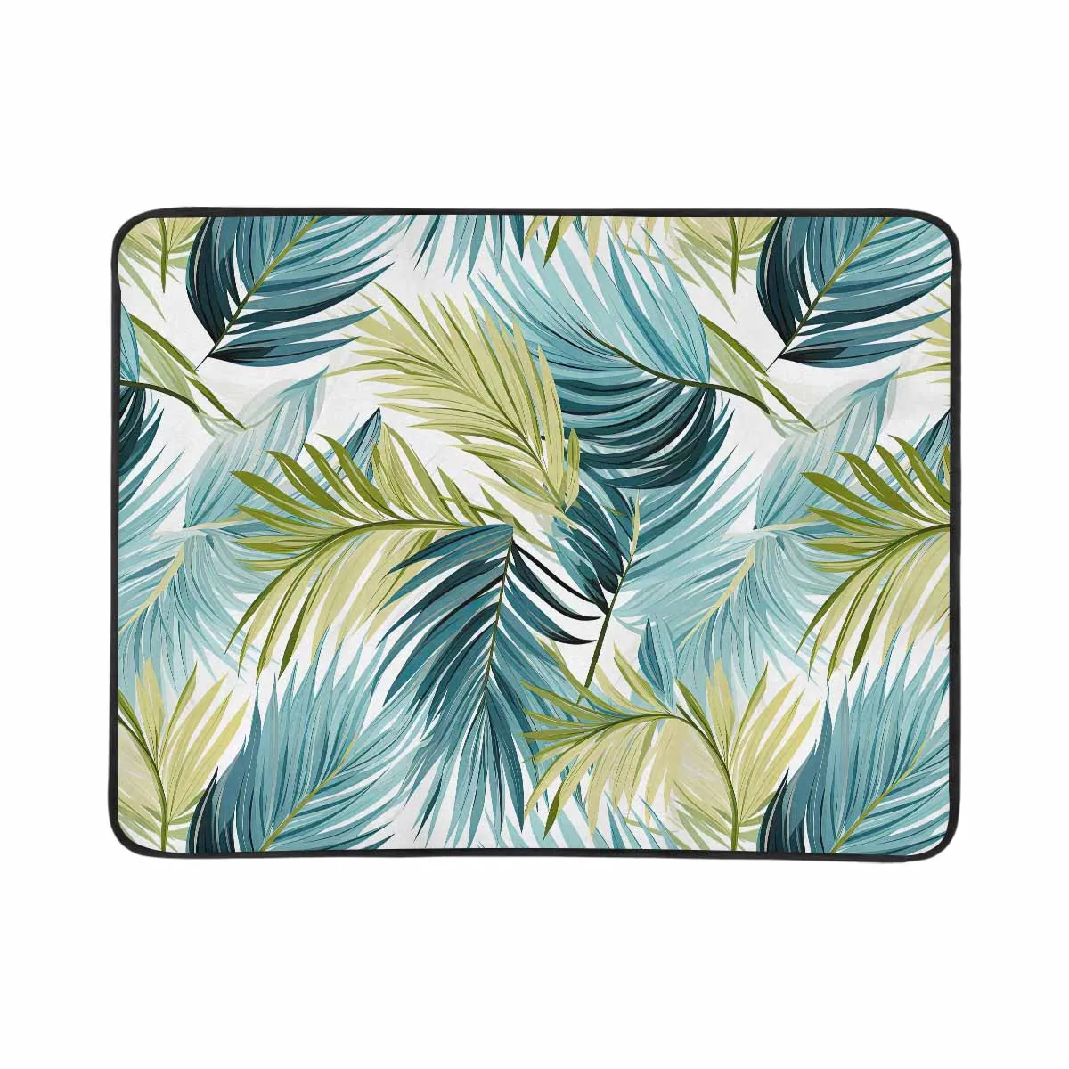 Palm Leaves Blue Greeen  Beach Mats 78"x 60"