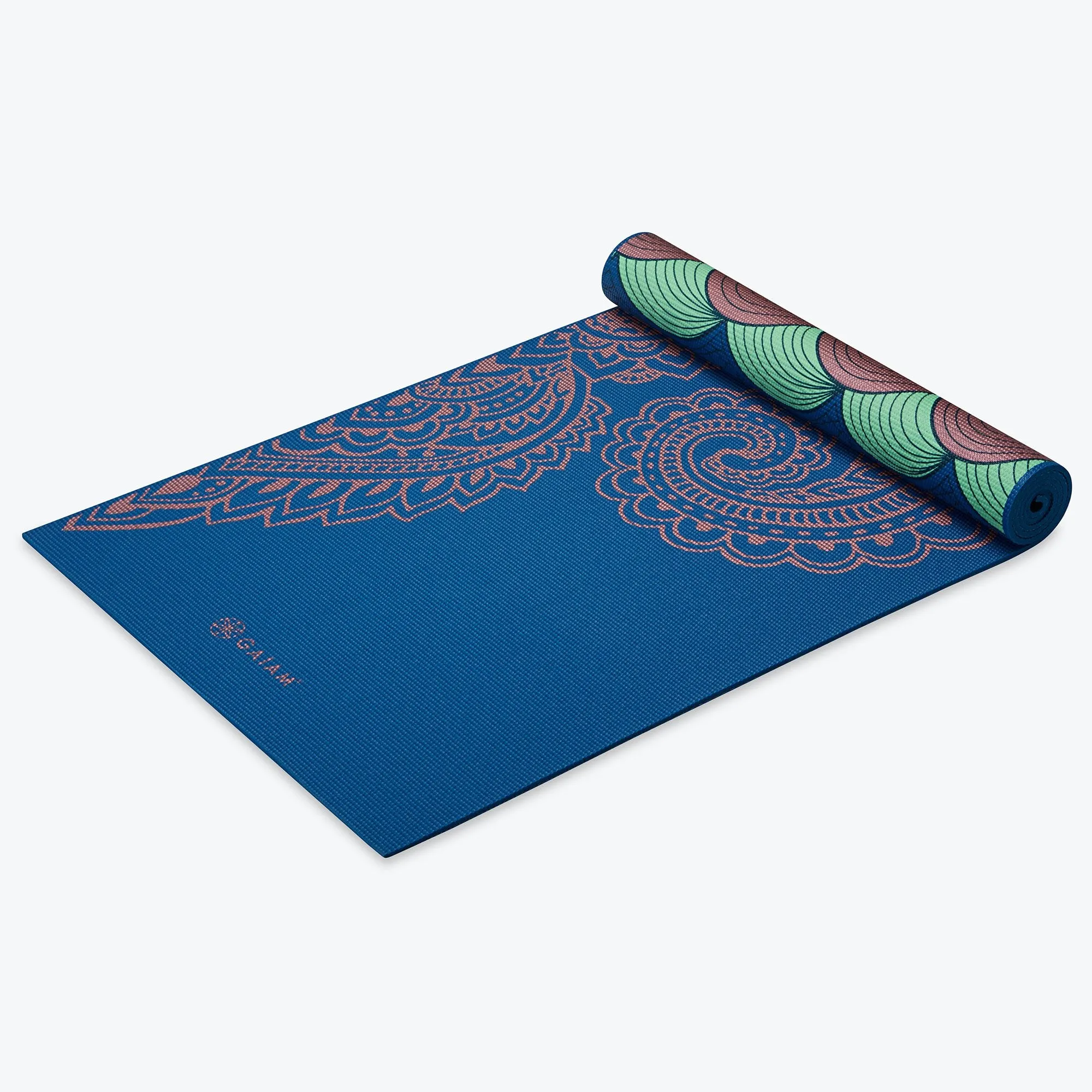 Premium Metallic Reversible Scalloped Ink Yoga Mat (6mm)