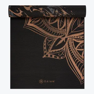 Premium Reversible Marbled Bronze Medallion Yoga Mat (6mm)