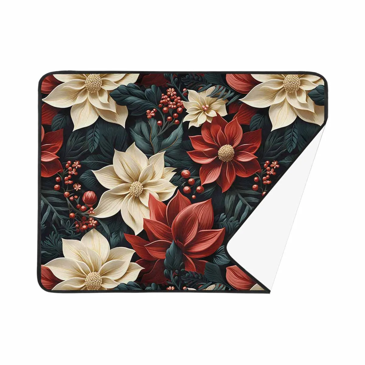 Red Poinsettia  Beach Mats 78"x 60"