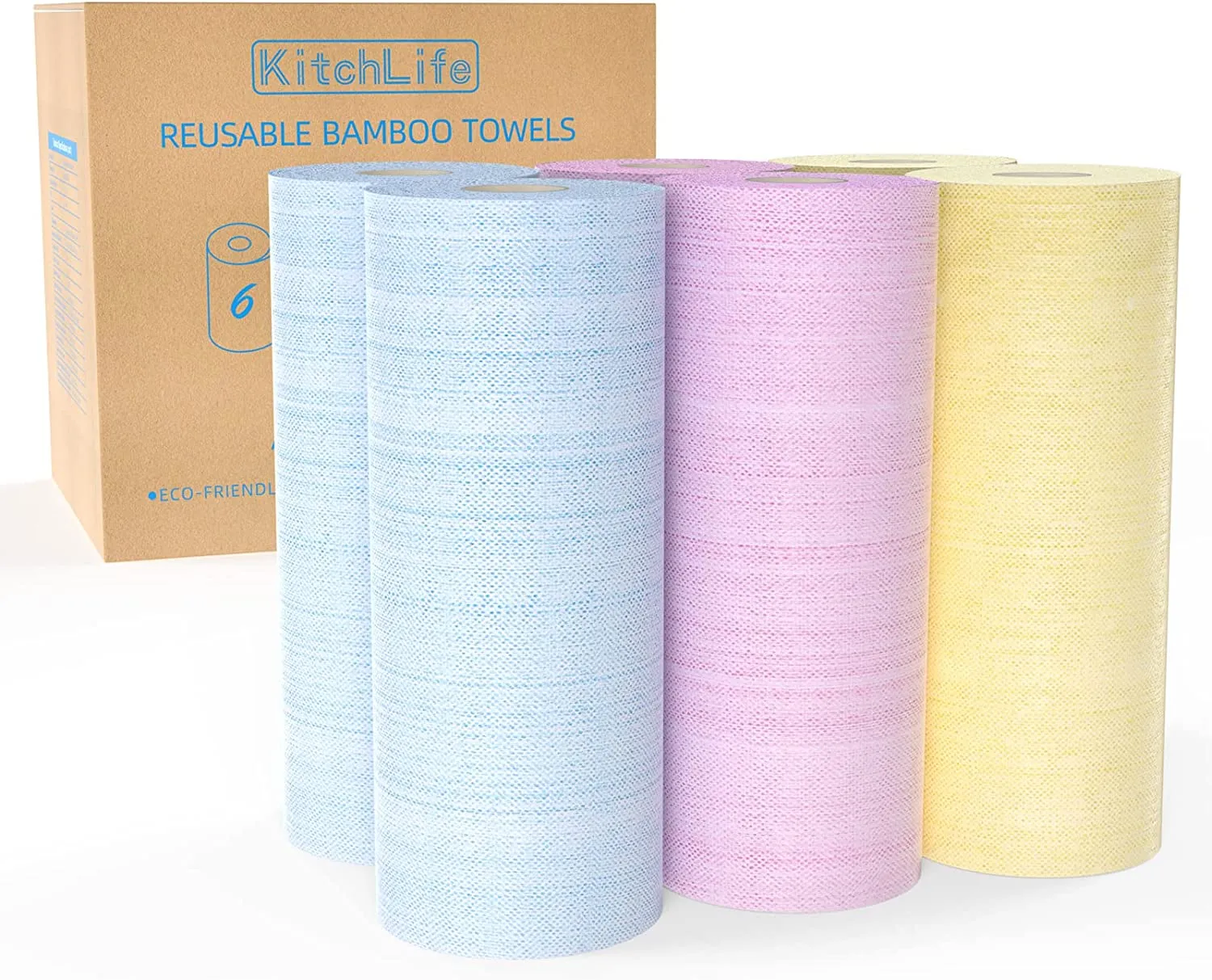 Reusable Bamboo Paper Towels - Washable and Recycled Kitchen Roll, Zero Waste Products, Sustainable Gifts, Environmentally Friendly