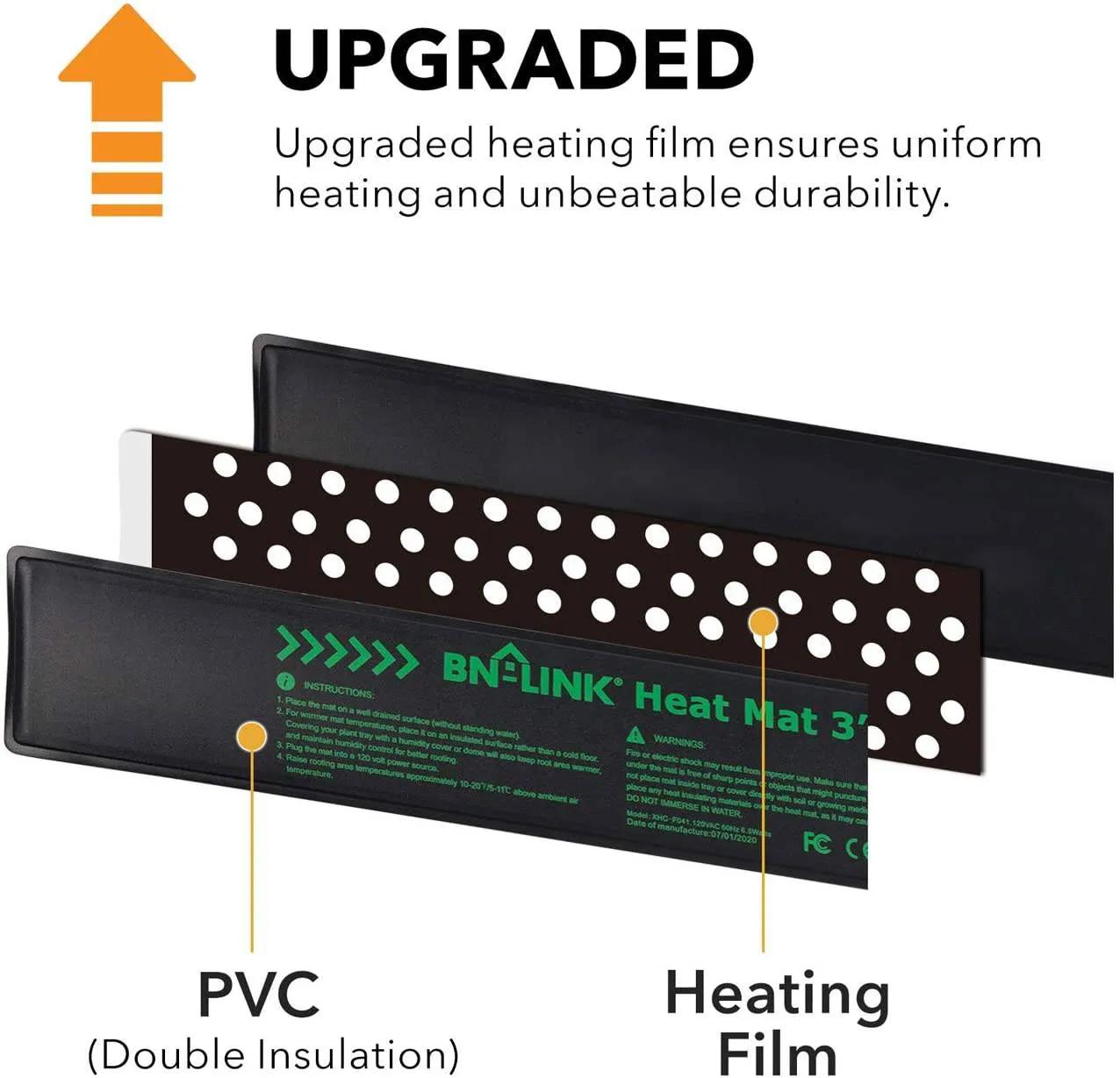 Seedling Heat Mat 3" x 20" with Heating Thermostat Outlet Controller BN-LINK