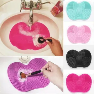 Silicone Foundation Makeup Brush Washing Cleaning Scrubbing Pad