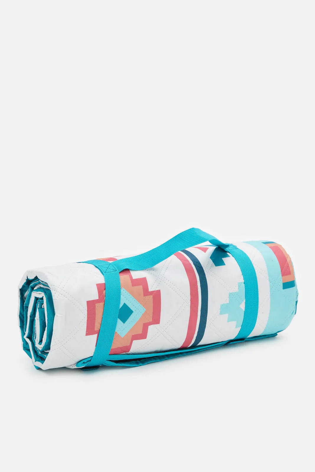 White And Blue Arabic Foldable Camping Carpet