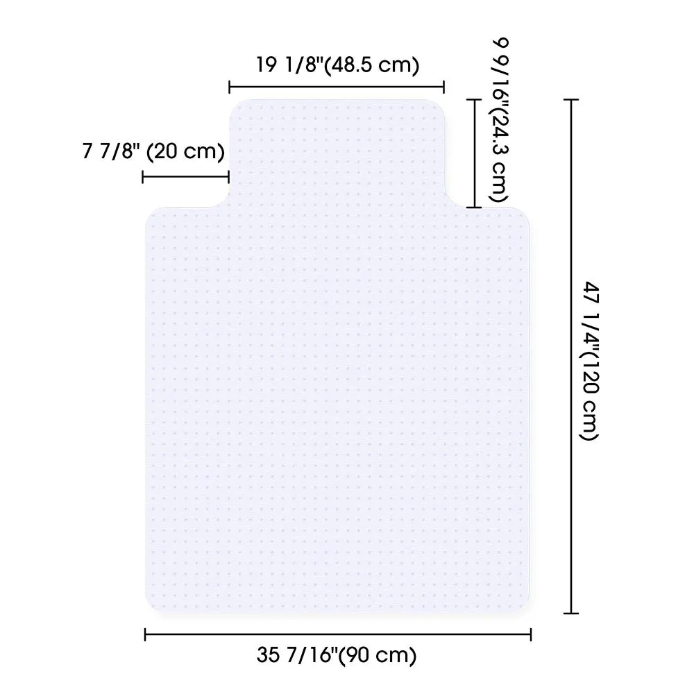 Yescom 48x36 Office Chair Mat for Carpet with Lip