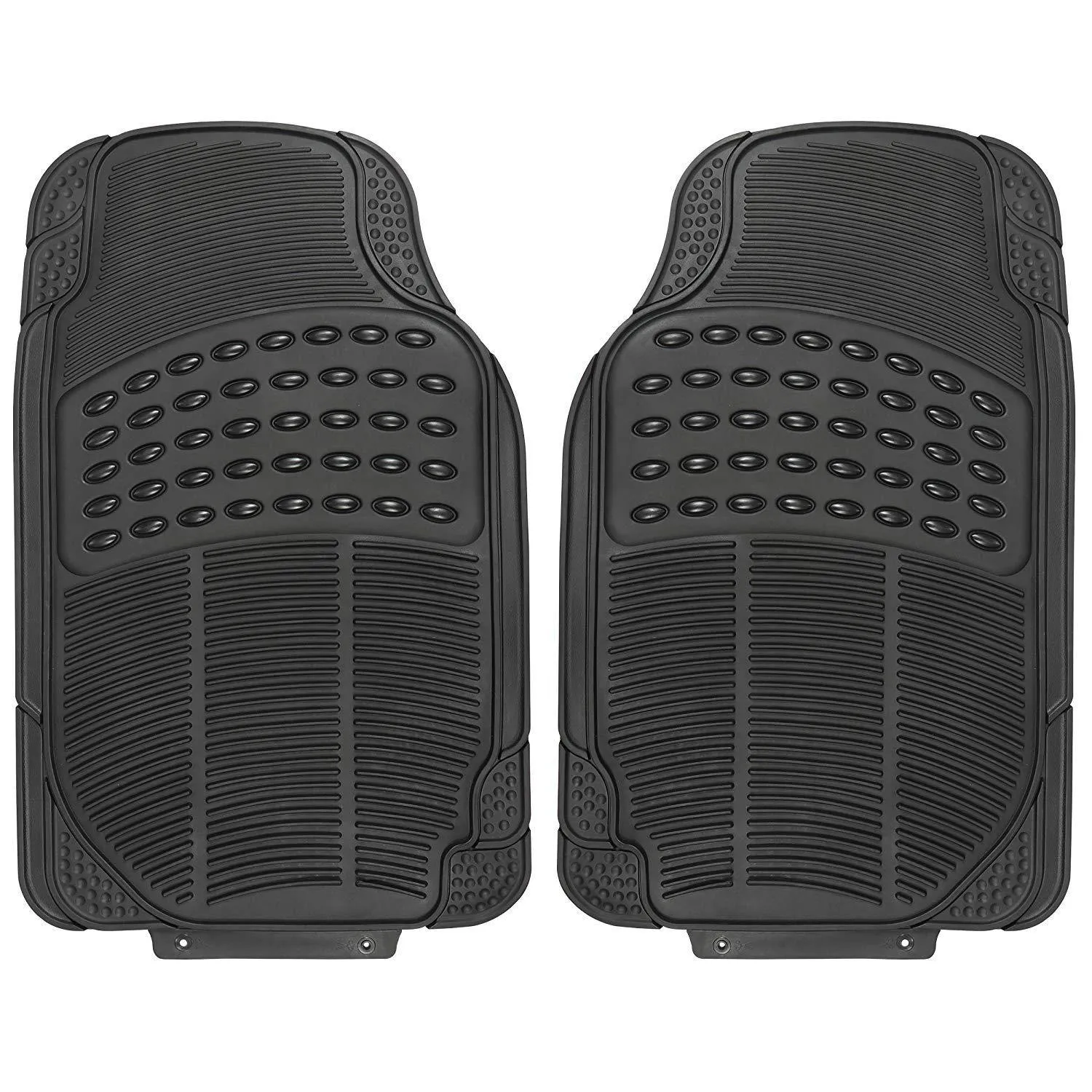 ZENY™ 4pc Black Rubber Liner Waterproof Floor Mats Cars/Trucks/SUV